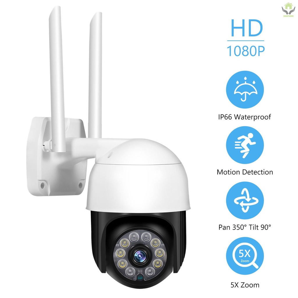 2MP PTZ Security Camera Outdoor 1080P HD Wireless WiFi Surveillance Camera Support Night Vision,Motion Detection,Two-way Audio