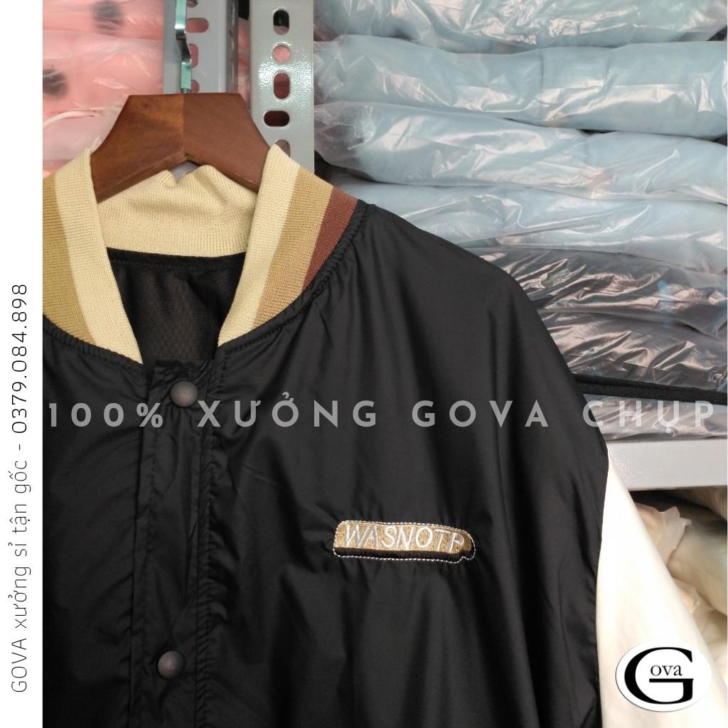 Áo khoác dù Bomber WASNOTP form rộng dù 2 lớp GAKD9 Áo khoác nam nữ phong cách Hàn Quốc GOVA