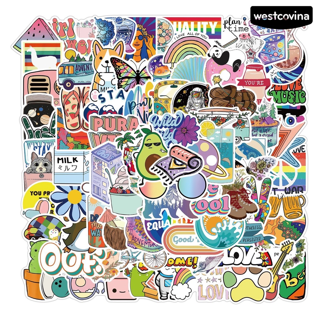 [Hot]✍1 Set Sticker Dán Mắt Bằng Nhựa PVC Chống Nước Dễ Thương Bắt Mắt Sành Điệu