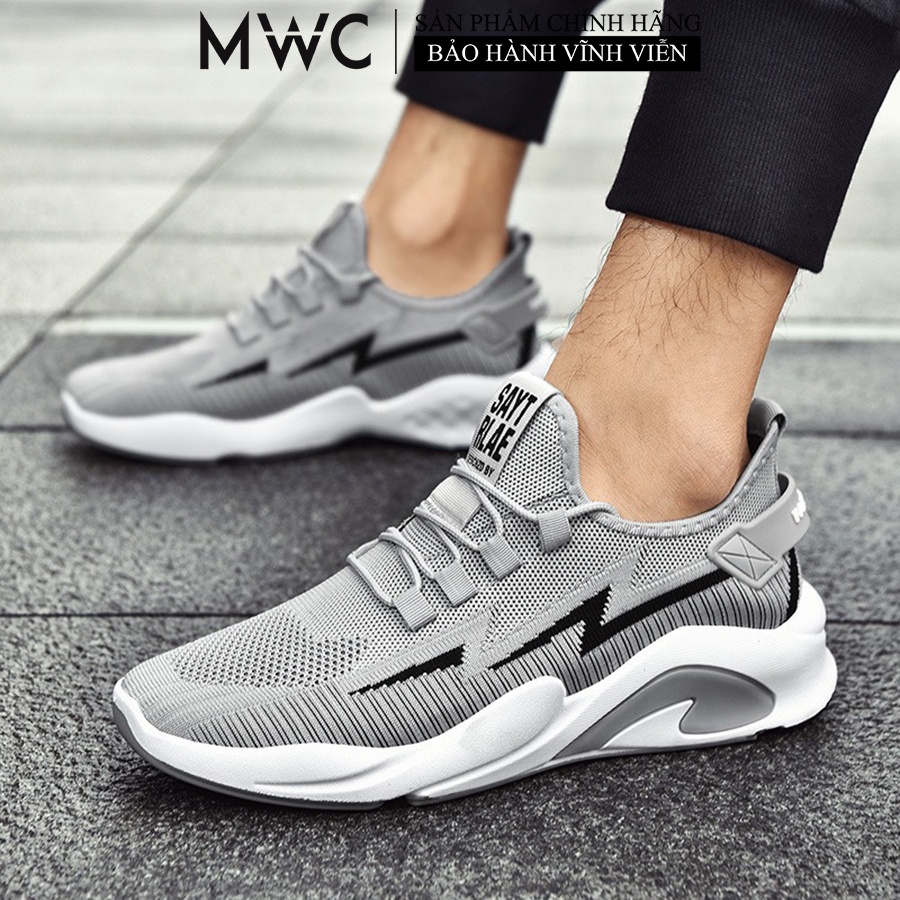Giày MWC 5330 - Giày Thể Thao Nam. Sneaker Vải Cao Cấp Trẻ Trung Năng Động 2 Màu Đen Xám