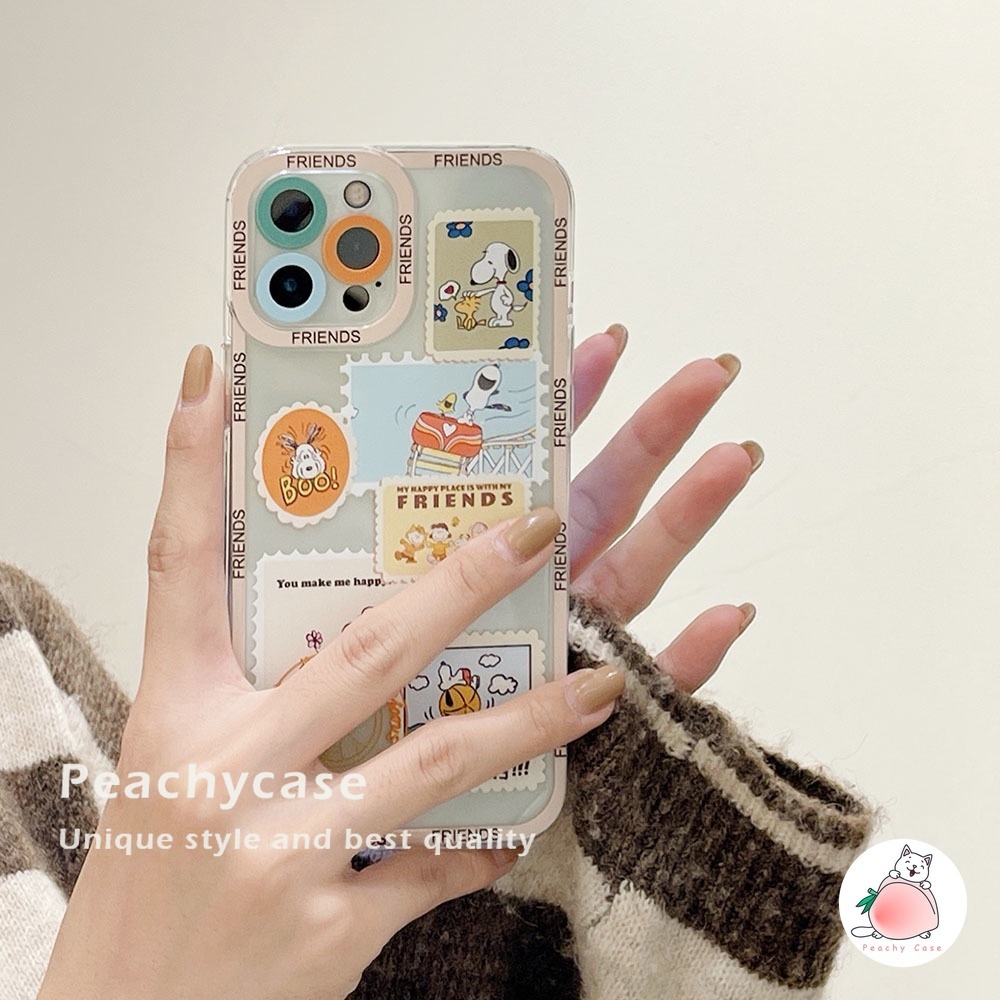Ốp Điện Thoại TPU Mềm Trong Suốt Chống Sốc In Hình Snoopy Cho Apple iPhone 14 13 11 12 Pro Max X Xs Max Xr 7 8 Plus