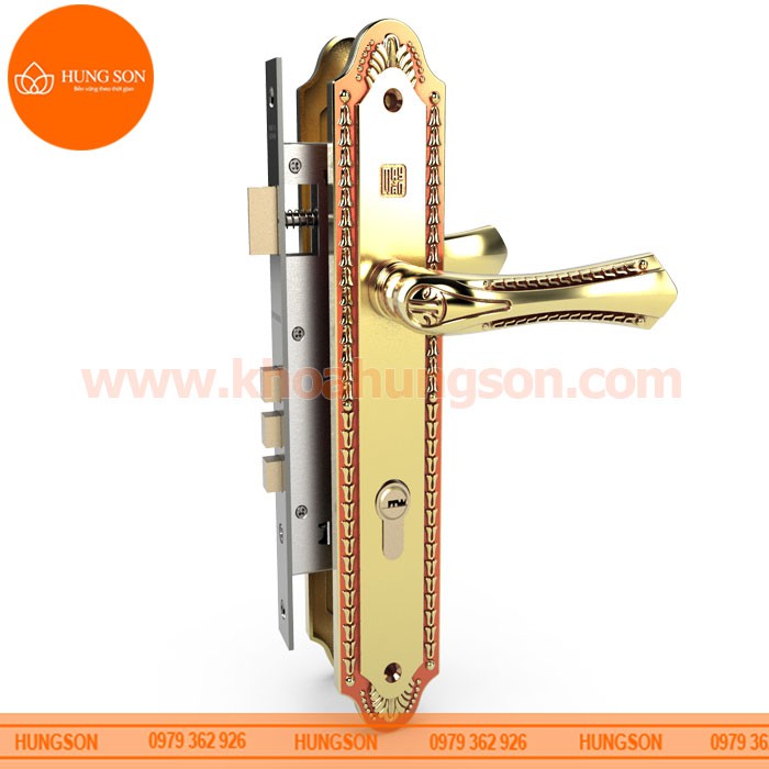 KHÓA TAY NẮM CỬA ĐI ĐỒNG THAU HUY HOÀNG HC 8561 ĐẠI
