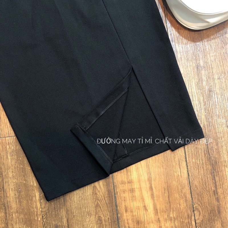 Chân váy bút chì sẻ trước chân váy công sở chất vải thun ôm co giãn | BigBuy360 - bigbuy360.vn