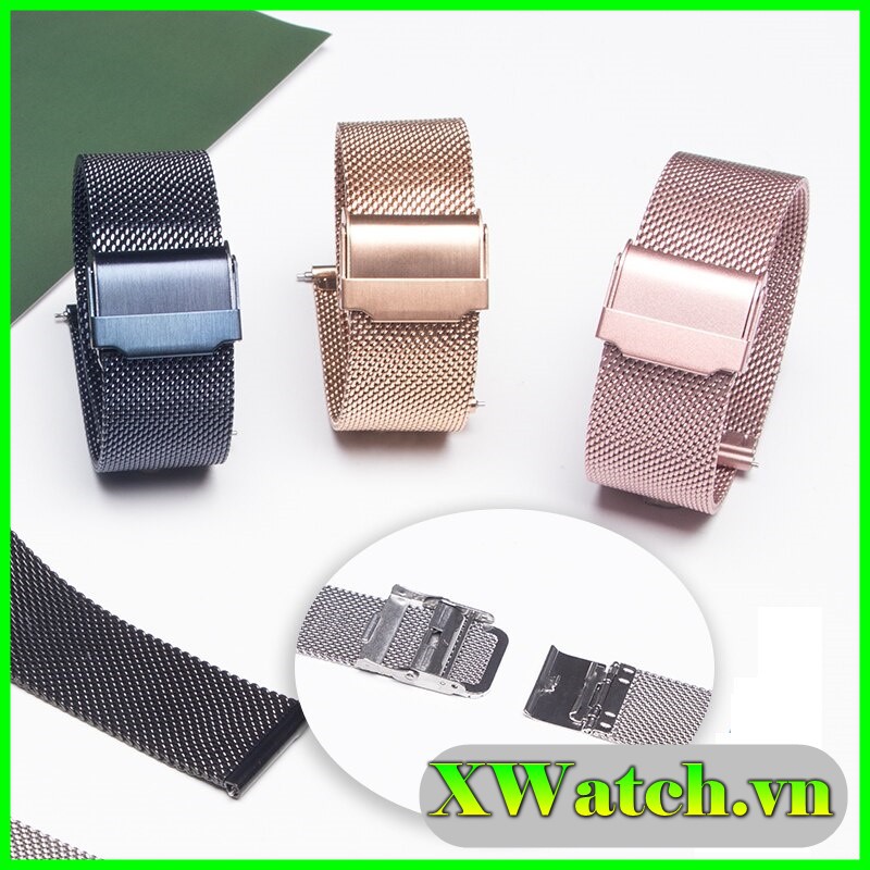 Dây đồng hồ thép lưới Mesh Xiaomi Amazfit GTS GTS 2 GTS2 mini GTS 2e cực bền, chống gỉ, chống oxy hóa, chống phai màu