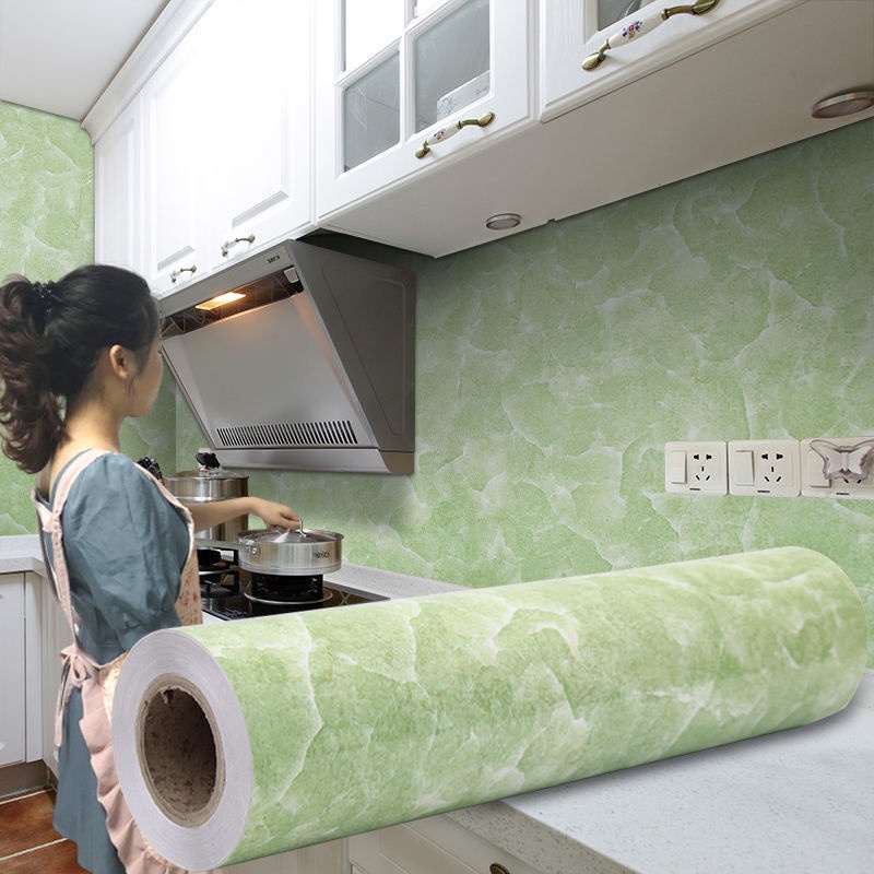 Miếng Dán Tường Giả Đá Hoa Cương Dày Chống Nước Chống Dầu Trang Trí Nhà Bếp