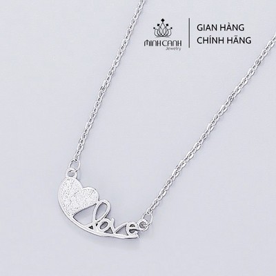 Dây Chuyền Bạc Chữ Love Trái Tim - Minh Canh Jewelry