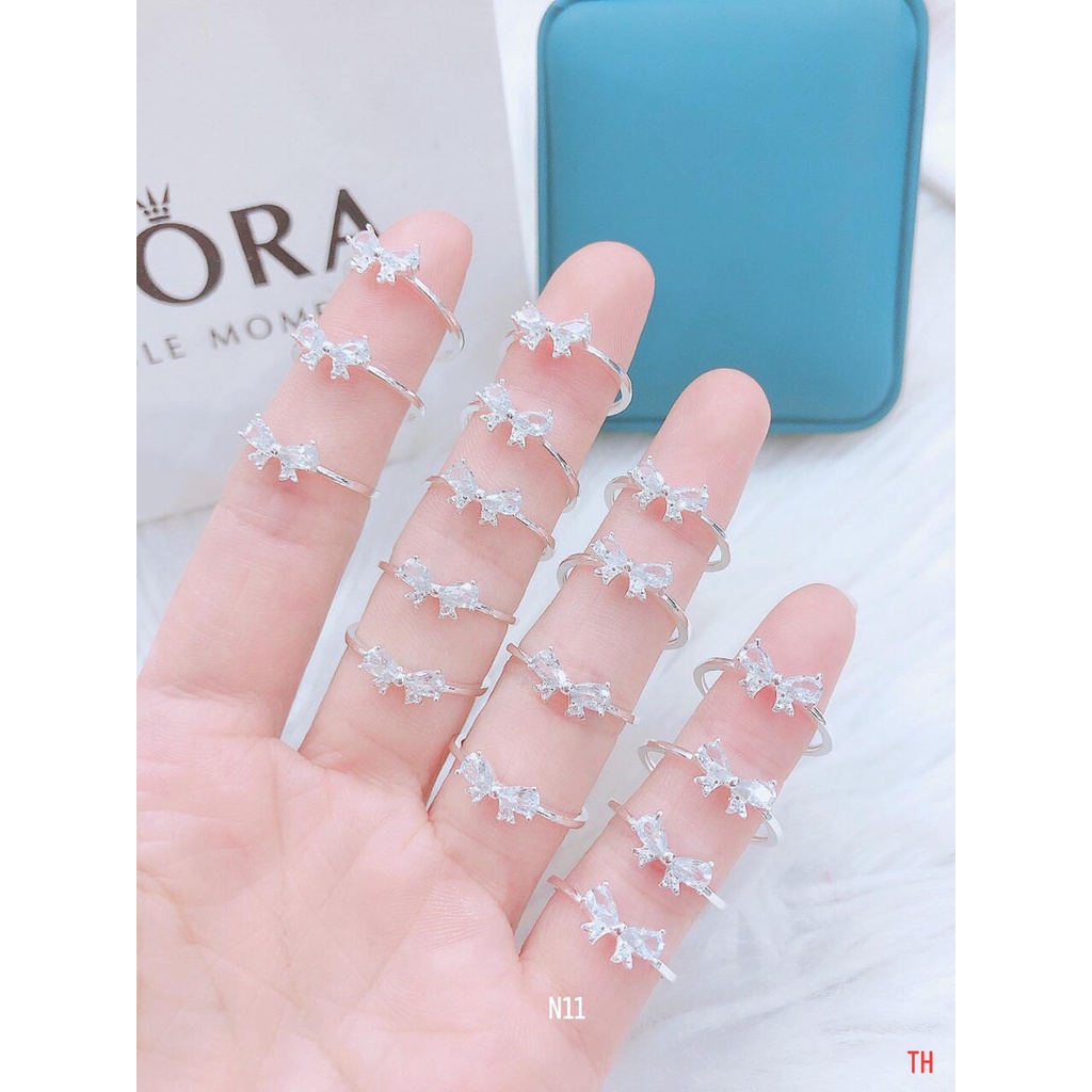 Nhẫn Nơ , Nhẫn nữ Nơ Bạc Ta ⚡️XINH XẮN, rẻ Vô Đối.💎