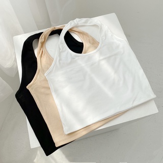 Áo cổ yếm hở lưng form croptop - katus shop 0202201