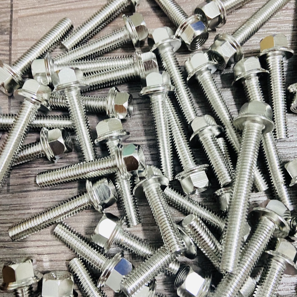 Ốc inox TRỤ V2 TRƠN size 8ly chiều dài 25mm đến 60mm lắp chi tiết máy, gác chân, ghi đông