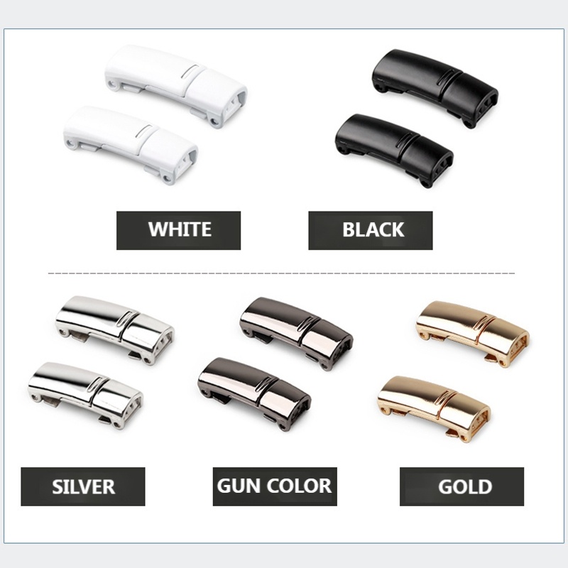 1 Cặp Dây Buộc Giày Co Giãn Màu Gradient Có Khóa Kim Loại Từ Tính