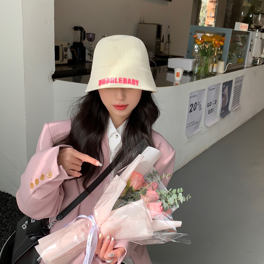Hàng Mới Về Nón Bucket Chất Liệu Cotton Lanh Thời Trang Xuân Hè 2022 Phong Cách Hàn Quốc Cho Nữ