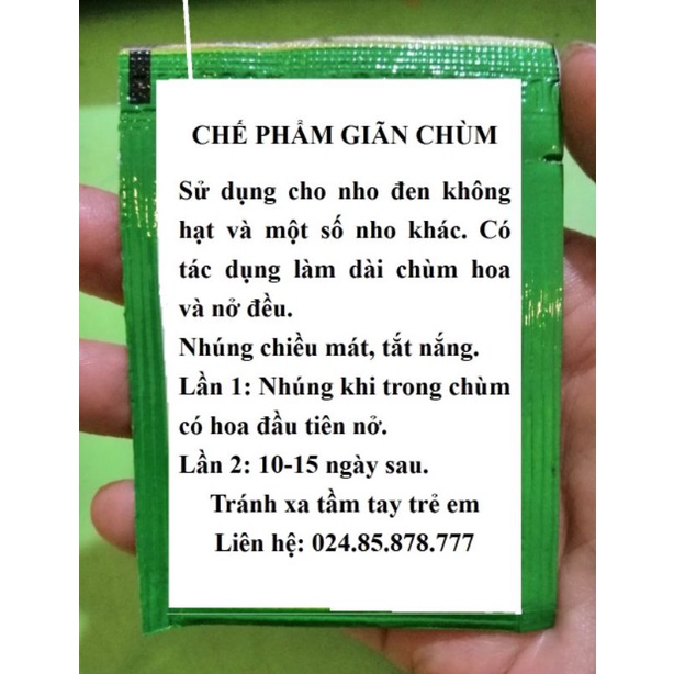 Giãn chùm nho và hỗ trợ đậu quả