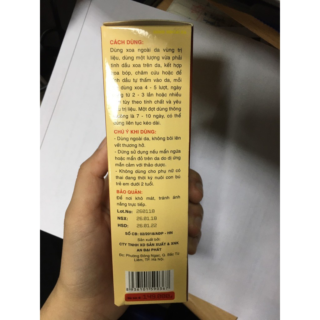 Dầu thảo dược xoa bóp trị liệu đau thần kinh xương khớp Triệu Phú Quý 100ml