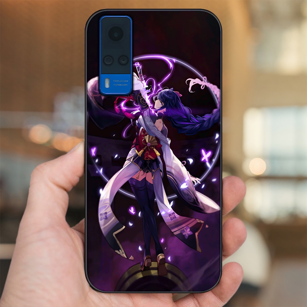 Ốp lưng Vivo Y51 2020, Y53s viền đen in hình Raiden Shogun Genshin Impact