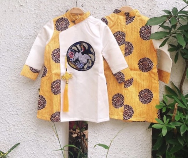 Set Áo dài bé trai diện Tết