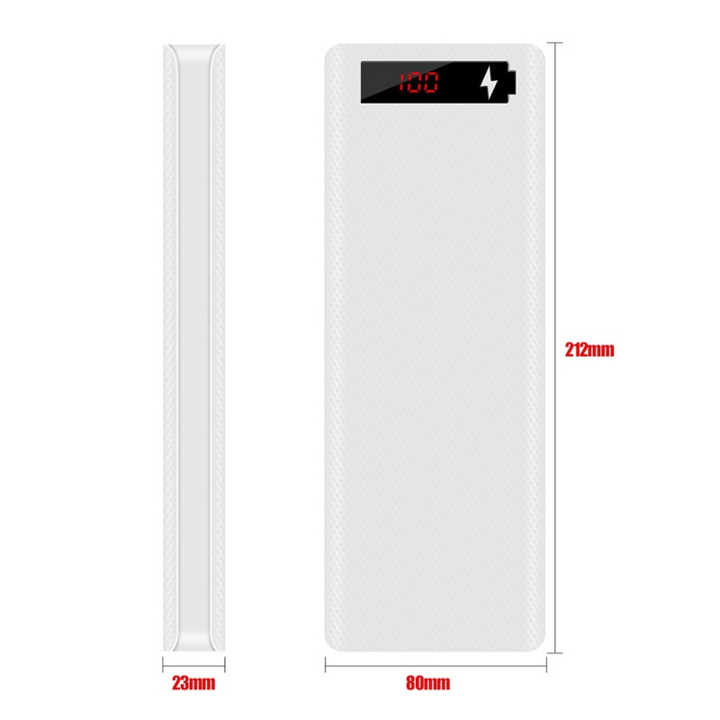 Hộp Đựng Pin 18650 Màn Hình LCD 10x18650 Có Thể Sạc Lại DIY