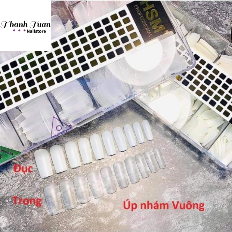 [Tặng Keo và Dũa] Hộp 500 móng úp HSM loại 1 đủ hơn 30 mã 7 form với 5 màu khác nhau  - Tổng kho đồ nail HSM