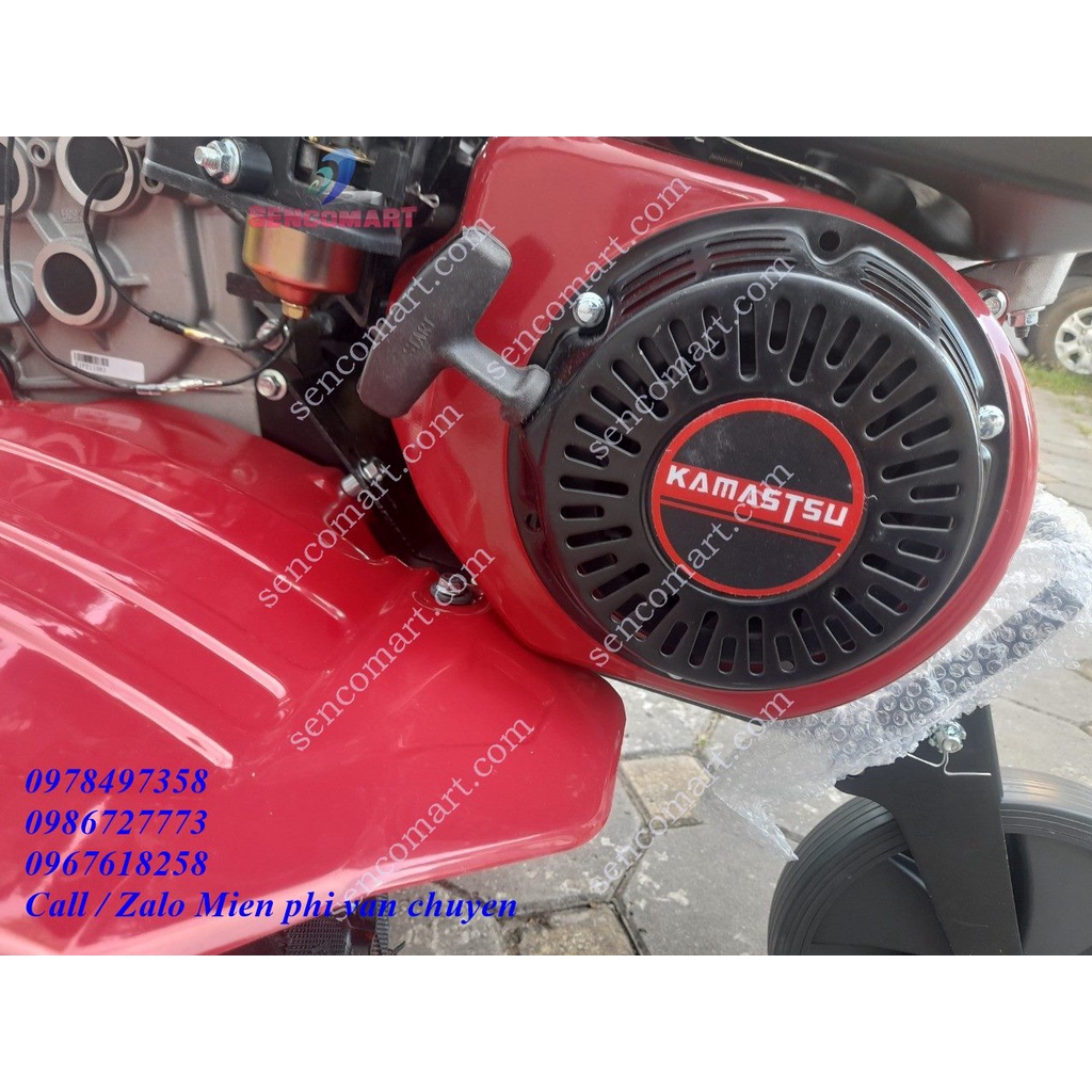 Máy xới đất chạy xăng 6,5hp có thể lắp cày bừa lên luống