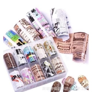 Set foil dán móng, foil hoạ tiết đẹp