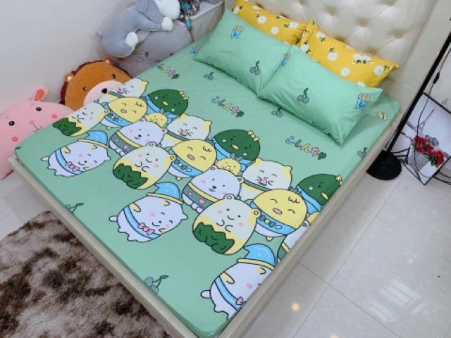 Bộ Ga Gối Cotton Poly Hàn Quốc - Được Chọn Mẫu