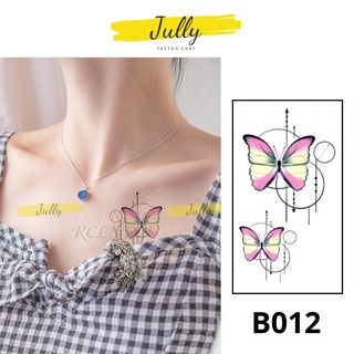 Hình xăm dán, xăm tạm thời mini mẫu bướm nghệ thuật, chống thấm nước lâu trôi 15 ngày JULLY Tattoo chất