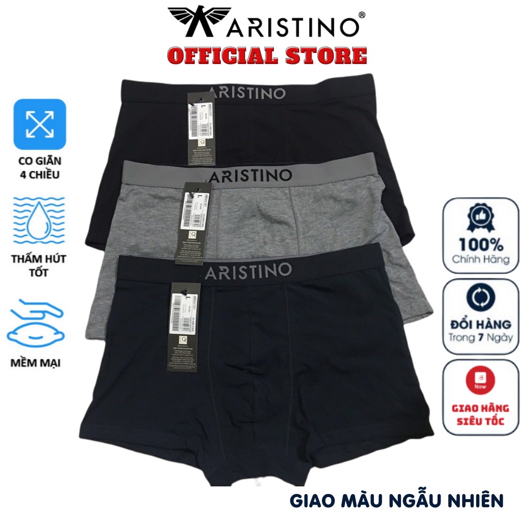 Sịp đùi quần lót nam boxer Aristino ABX03707 quần xì chất liệu Cotton mềm mại co giãn khử mùi không gây kích ứng da