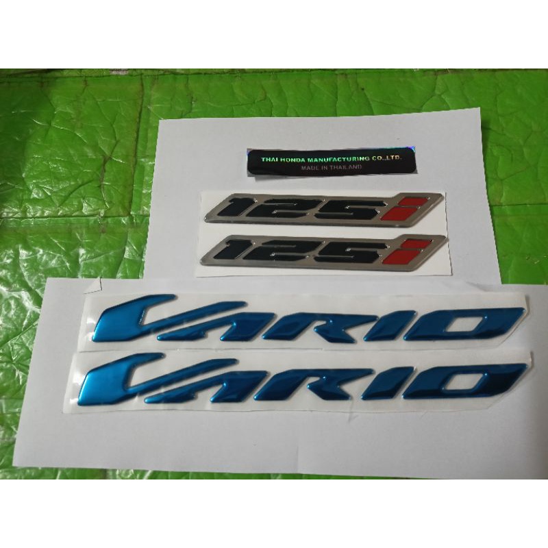 Bộ tem nổi Vario 125 đời mới màu xanh new