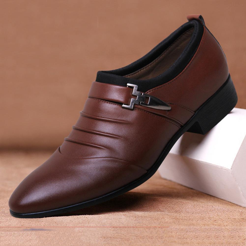 Giày Da Oxford Mũi Nhọn Phong Cách Anh Quốc Cho Nam 2022#Giày Đen sh