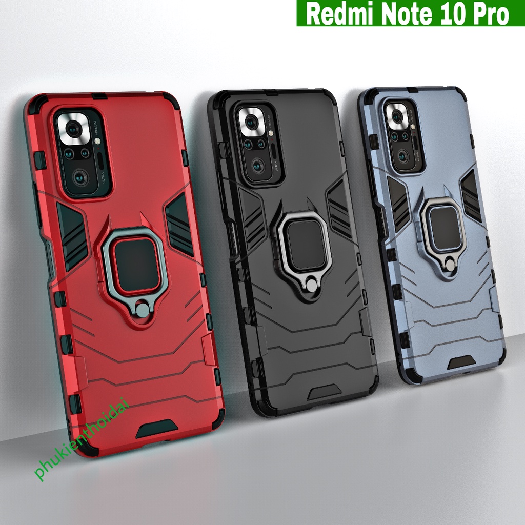 Ốp Redmi Note 5 / 5 Pro / Redmi Note 10 Pro / Mi 10T Lite chống sốc Iron Man Iring cao cấp giá đỡ xem phim