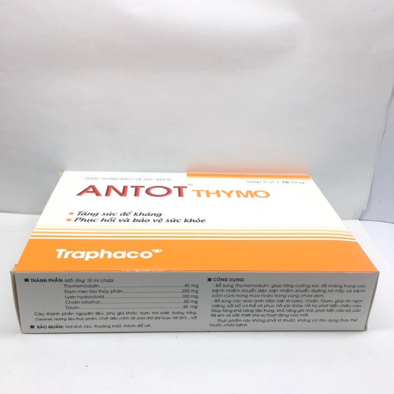 Antot thymo Bổ sung các acid amin  giúp ăn ngon miệng, bồi bổ cơ thể và phục hồi sức khỏe.