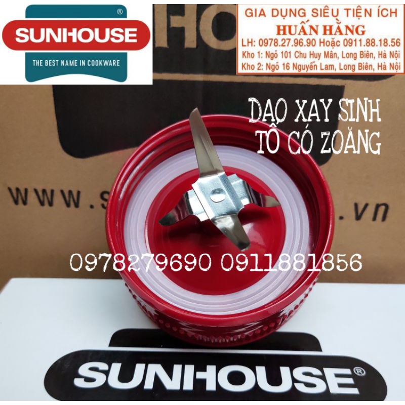 (LINH KIỆN SUNHOUSE) CỐC NHỰA SINH TỐ, DAO SINH TÔA MÁY XAY SUNHOUSE HTD5113G SHD5112 SHD5111 SHD5115