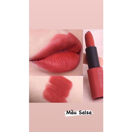 Son Thỏi Hàn Quốc Siêu Lì, Lên Màu Chuẩn, 2 Màu Quyến Rũ Missha Dare Rouge Velvet Lipstick 3.5g