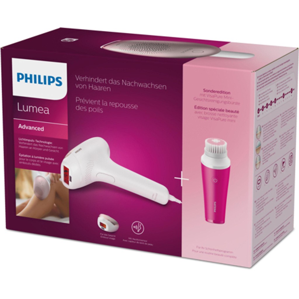 Máy triệt lông Philips IPL BRI924/ 0 Lumea Advanced 250,000 xung kèm chải mặt mini VisaPure