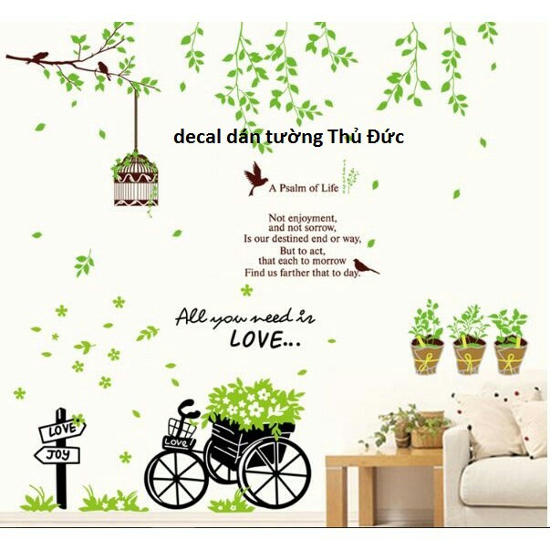 decal dán tường mèo kitty