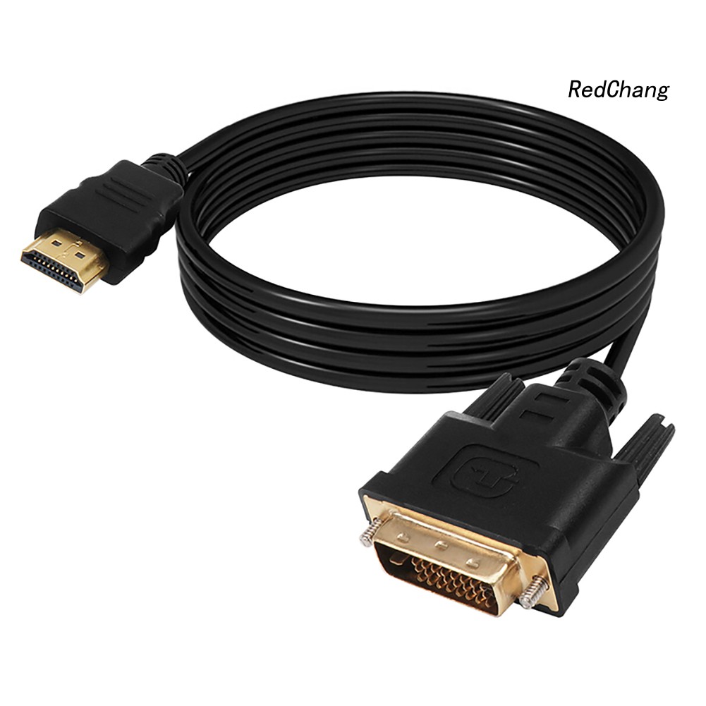 -SPQ- DOONJIEY 1m Durable Gold Plated DVI-D 24+1Pin Male to HDMI Digital Cable Lead