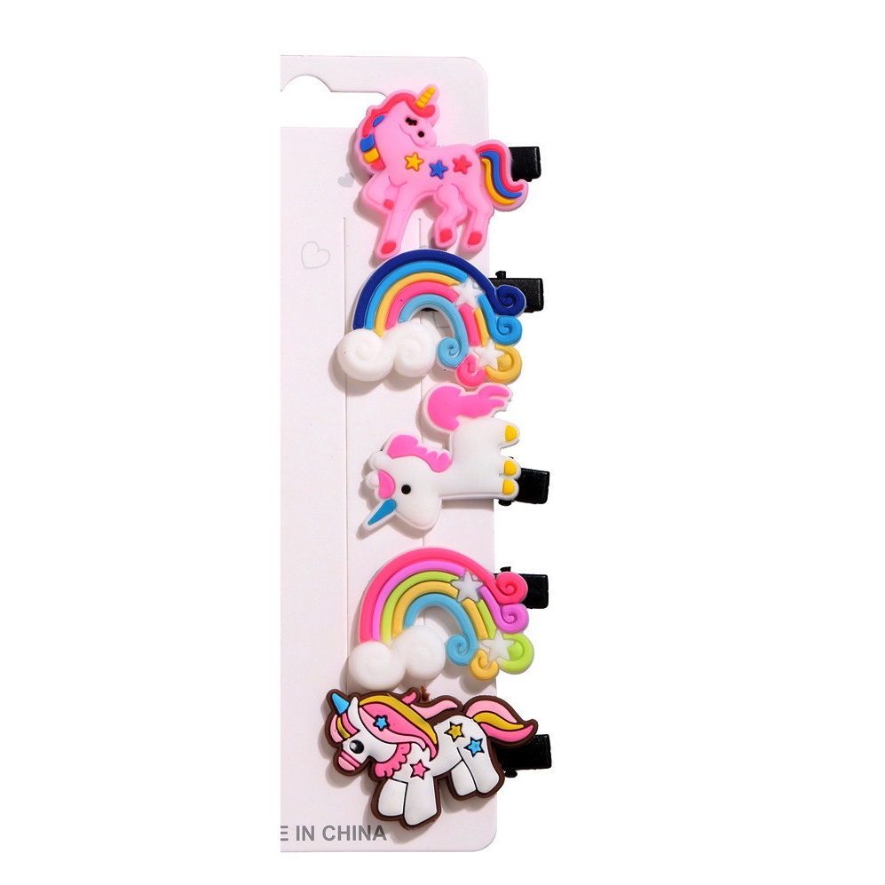 Set 5 kẹp tóc nhiều hình dễ thương KT01