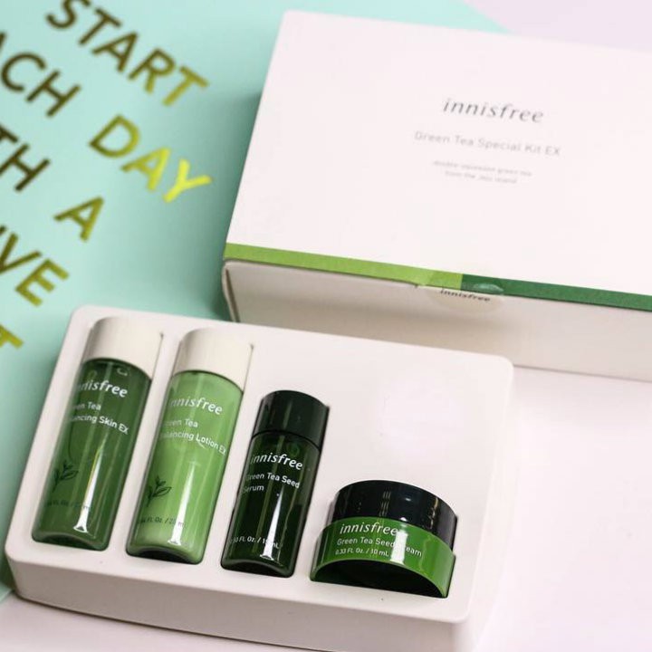 Bộ Dưỡng Da Dùng Thử Innisfree Trà Xanh Green Tea Special Kit EX Set