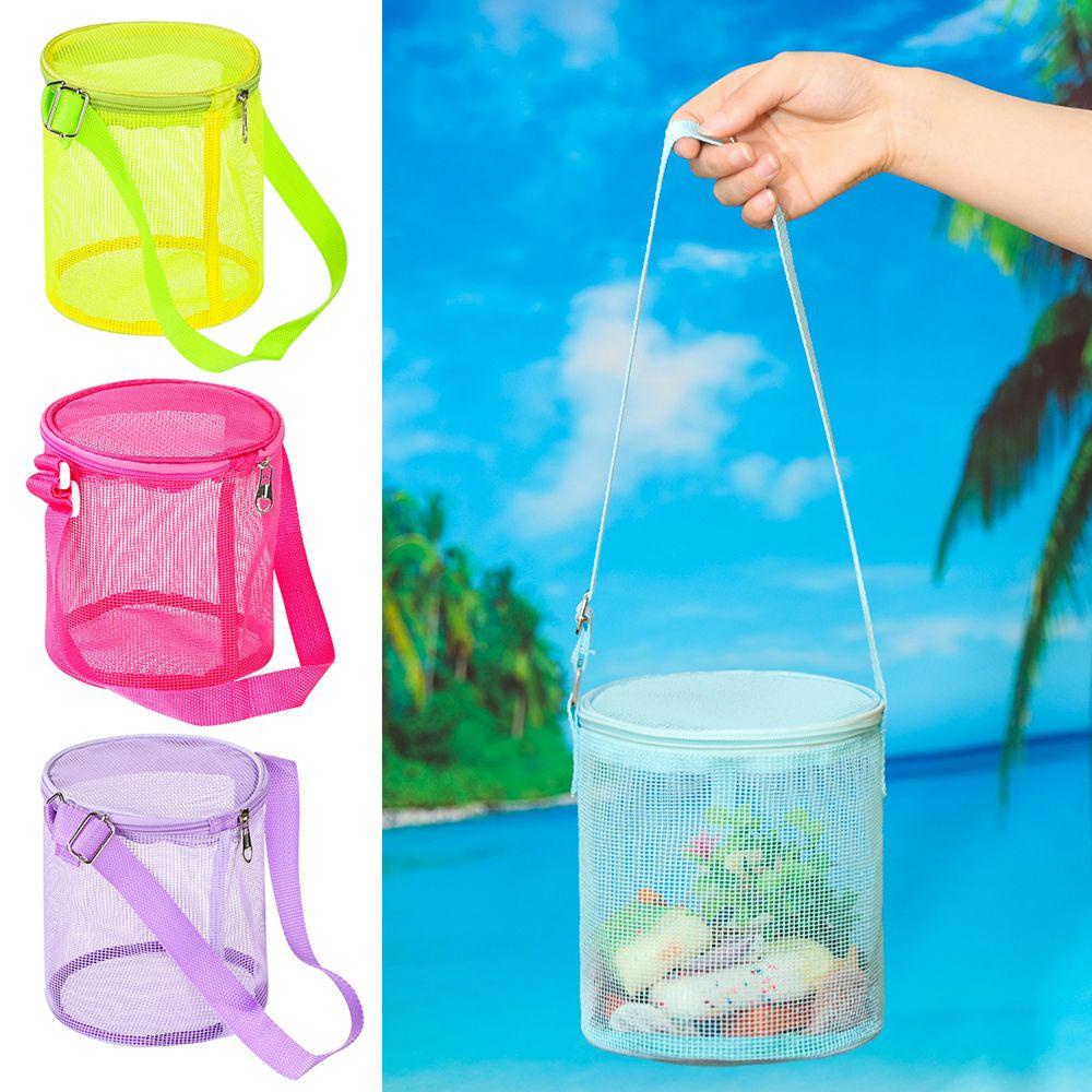 Xô Lưới Tròn 3D Màu Xanh Dương / Tím / Xanh Lá / Hồng Tiện Dụng Mang Theo Du Lịch Cho Bé
