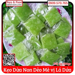 Kẹo Dừa Non Dẻo Mè vị Lá Dứa