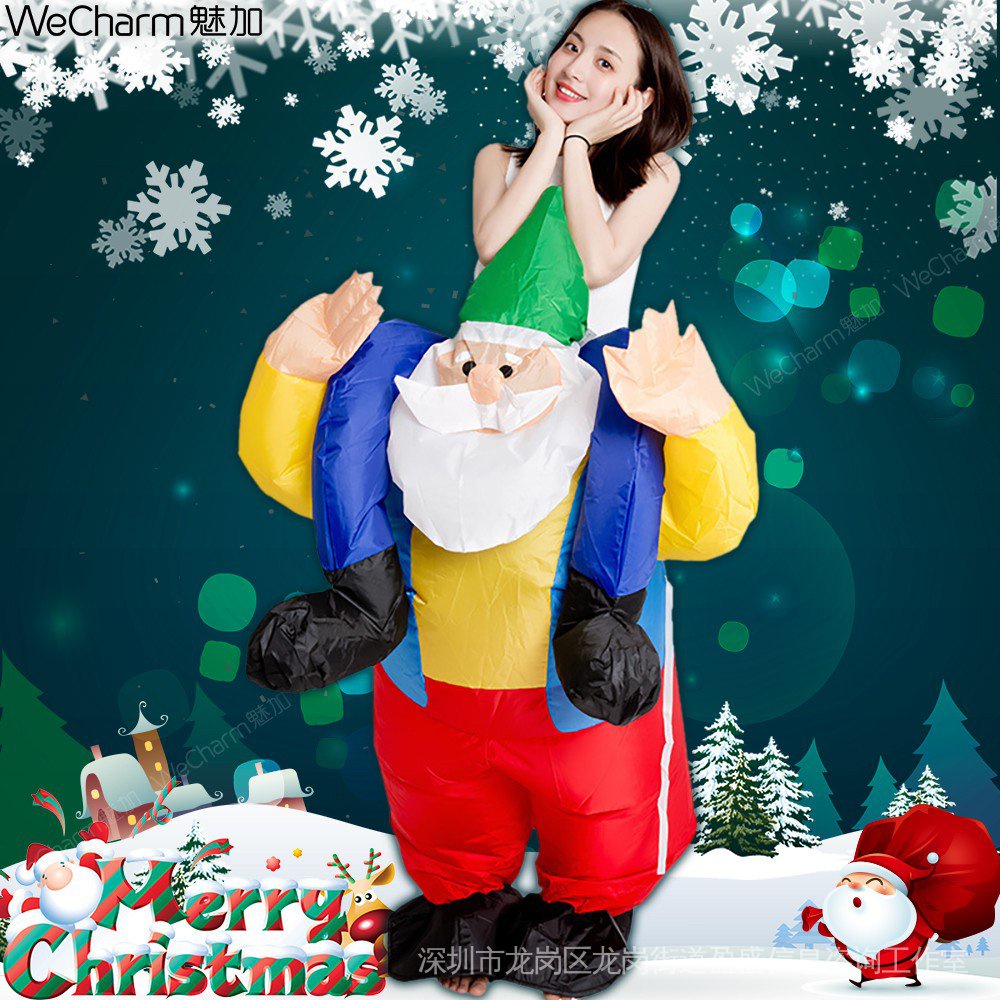 Hàng Có Sẵn Bộ Đồ Bơm Hơi Hóa Trang Ông Già Noel / Tuần Lộc Thổ Nhĩ Kỳ / Người Tuyết / Bánh Gừng Người Ngoài Hành Tinh Bơm Hơi Vui Nhộn