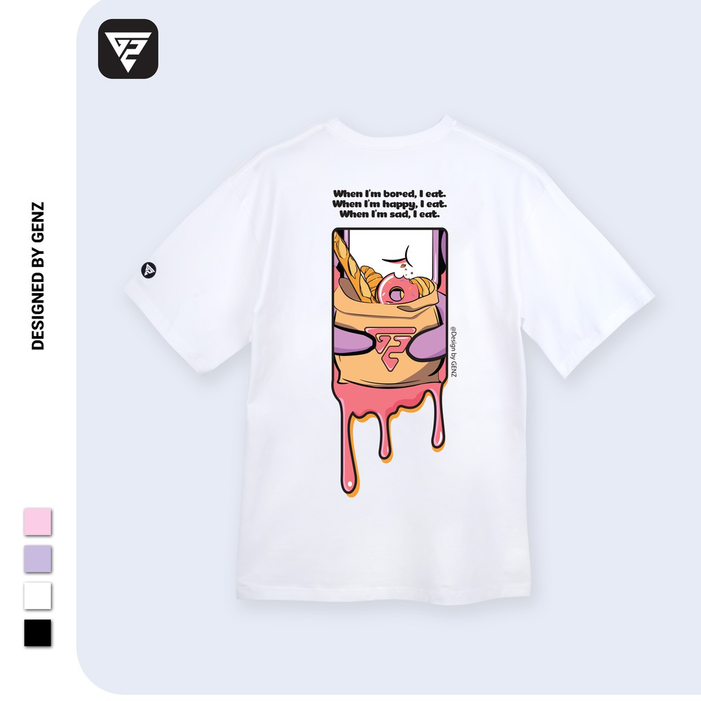 Áo thun tay lỡ GENZ phông Unisex nam nữ Premium Cotton oversize form rộng Eat Everything | BigBuy360 - bigbuy360.vn