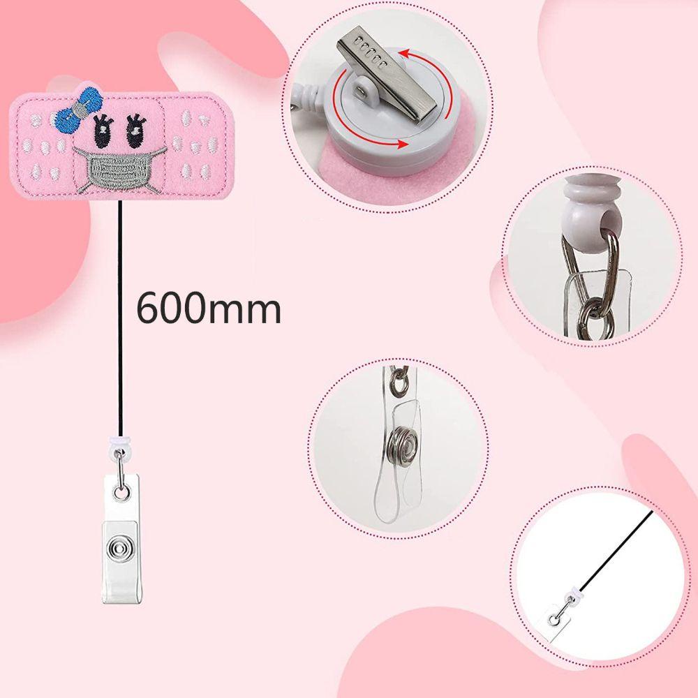Kẹp Thêu Họa Tiết Dễ Thương Có Thể Thu Gọn Tiện Dụng Cho Y Tá