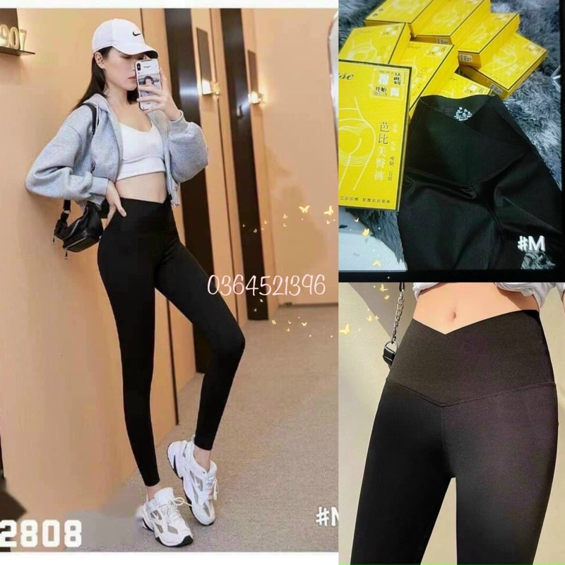 Quần legging Cạp Siêu Cao YuSe |CHÍNH HÃNG -Chất cotton Co giãn 4 chiều, Gel bụng nâng mông