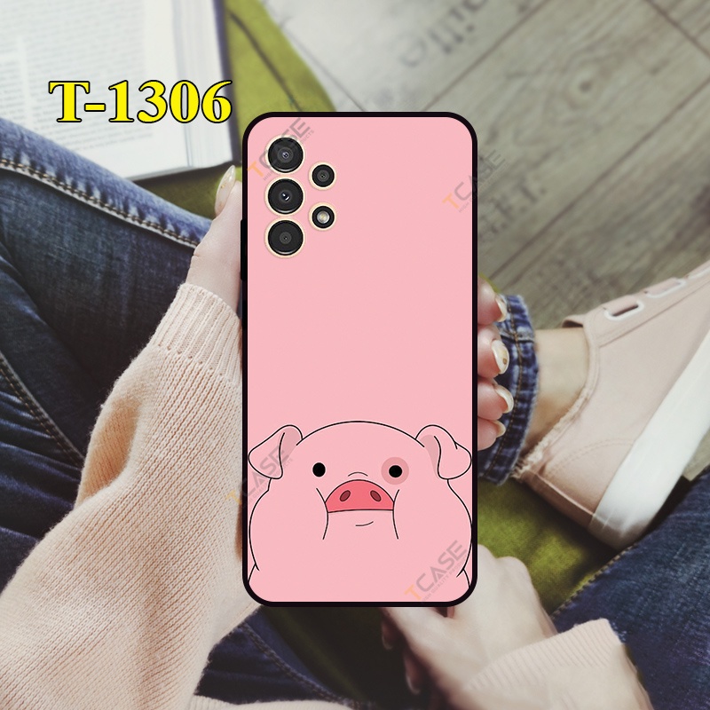 Ốp lưng Samsung Galaxy A13 4G, A13 5G in hình Heo hồng Cute | Ốp nhám chống sốc bảo vệ camera