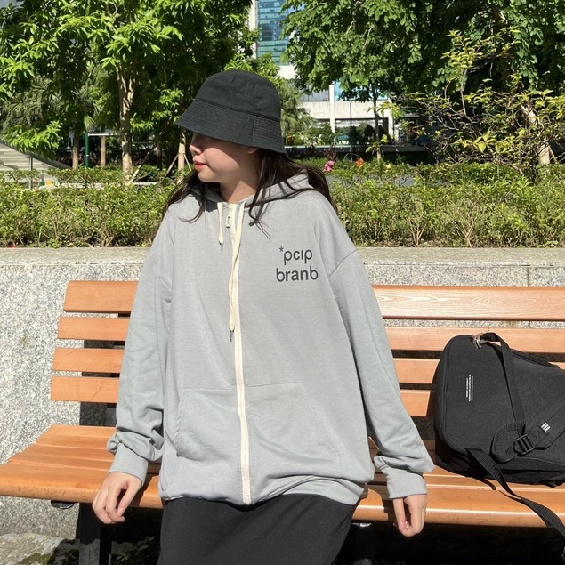 Áo Khoác Nỉ Ngoại Pcip PEONYB Unisex [FREESHIP] Hoodie zip form rộng tay bồng in chữ basic kiểu dáng hàn quốc ulzzang