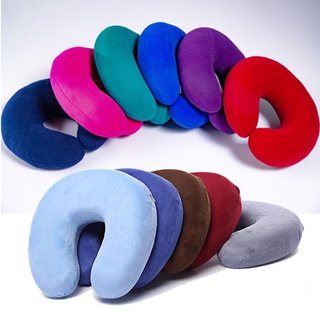 gối chữ u vải bông nhồi gòn bi cực êm kê cổ đi máy bay , xe đò 30cm