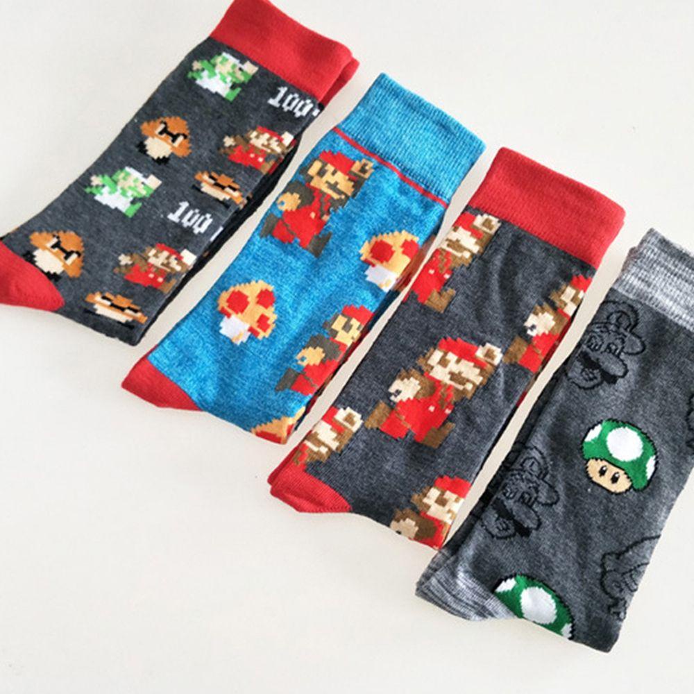 Mocho Vớ Ống Cotton Hóa Trang Nhân Vật Hoạt Hình Super Mario Làm Quà Giáng Sinh Sinh Nhật Cosplay