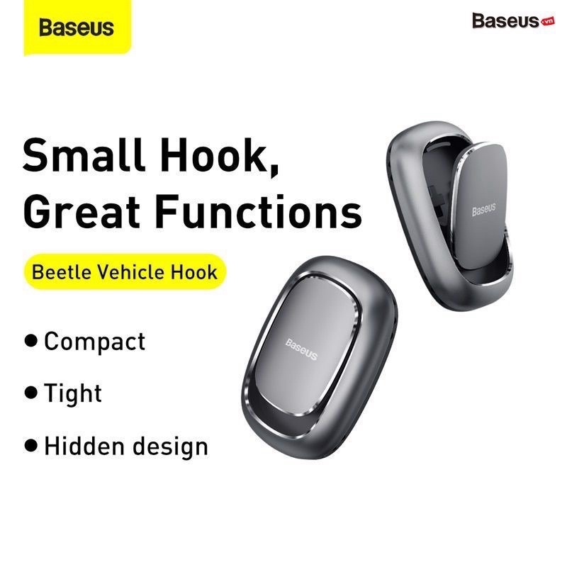 Combo 2 Móc Dán Treo Baseus Gắn Vespa, Xe Hơi Tiện Dụng
