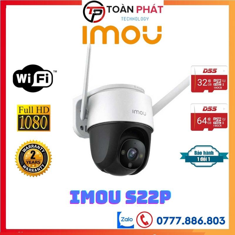 Camera wifi imou S22FP Ngoài trời PTZ có màu về ban đêm, Camera an ninh quan sát SPEED DOME