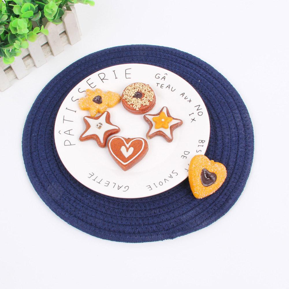 Tấm Lót Bàn Ăn Bằng Dây Cotton Bện Cách Nhiệt Chống Bỏng Tiện Dụng Cho Gia Đình Y4U0